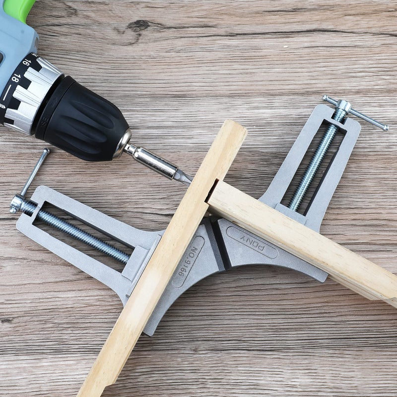 PONY 2-Piece 90 Degree Corner Clamp Set, Featured with 3"" Maximum Opening, 200 lbs Clamping Force & 1/2"" Clamping Height, Aluminum Alloy Body, Adjustable Right Angle Clamps for Multiple Projects - Image 5